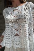 Laundry B Avery Crochet Top White - 